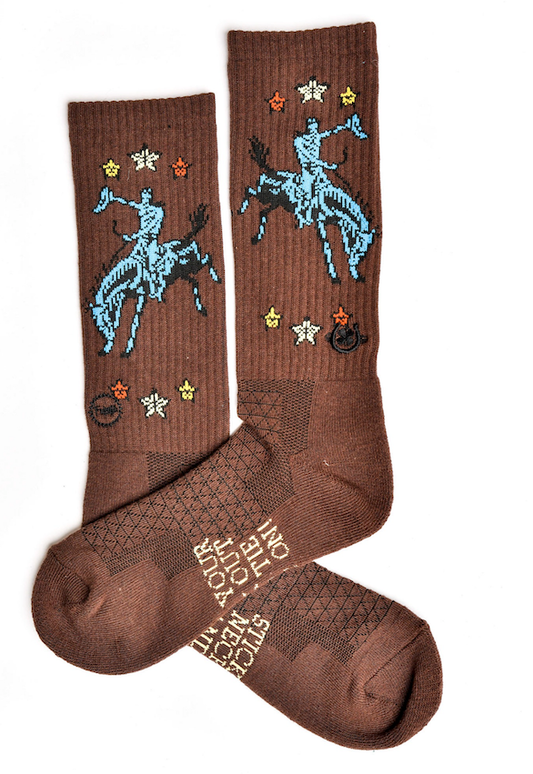 Fringe Long Live Brown Performance Socks Lucky Chuck