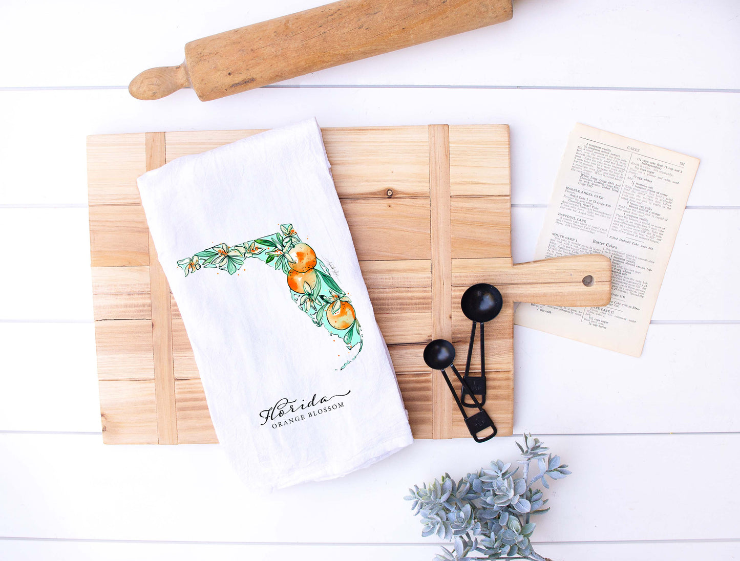 Florida Flour Sack Tea Towel: Towels with Hangers