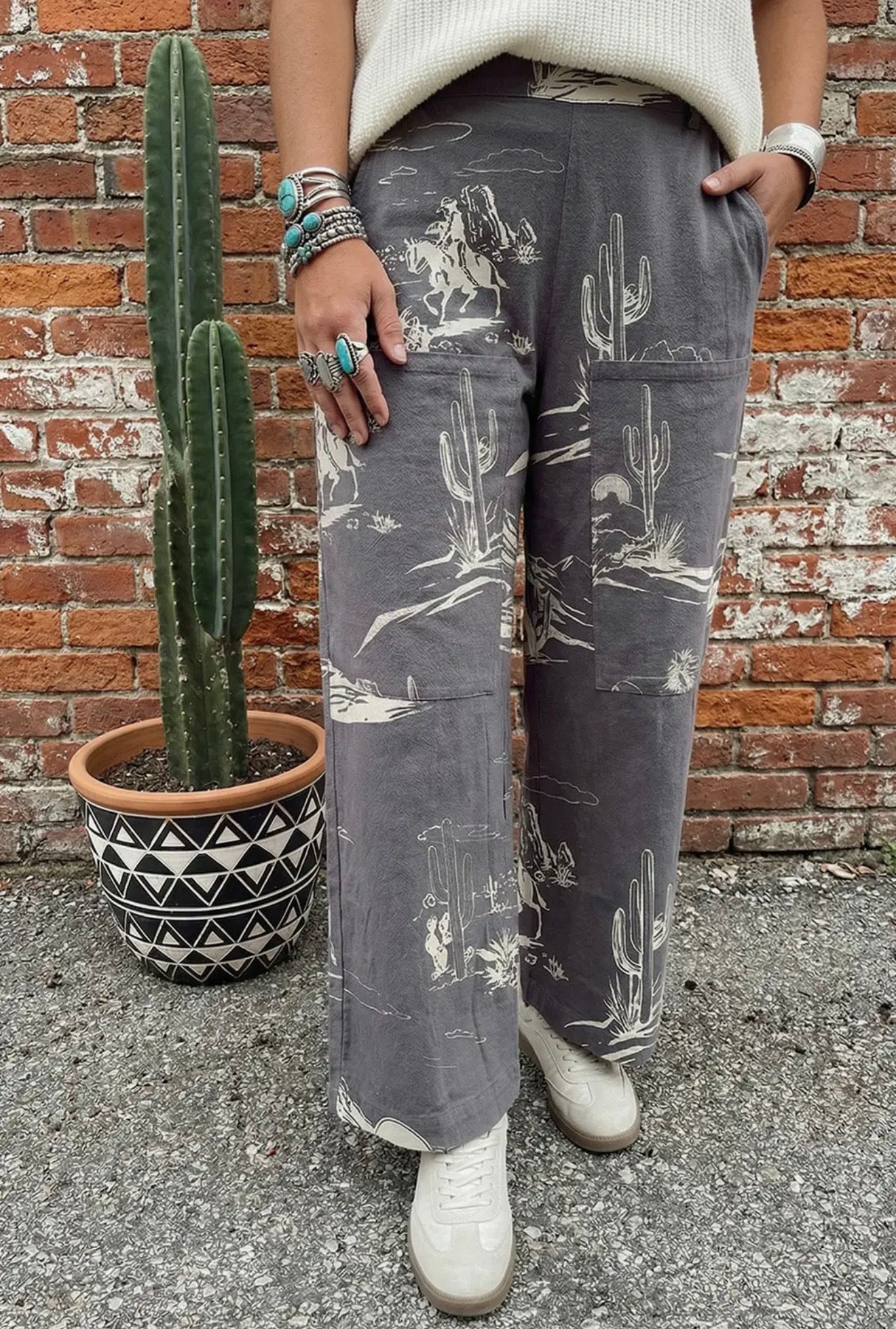 Summer Western Wild West Riding
Vintage Printed Shift Jeans