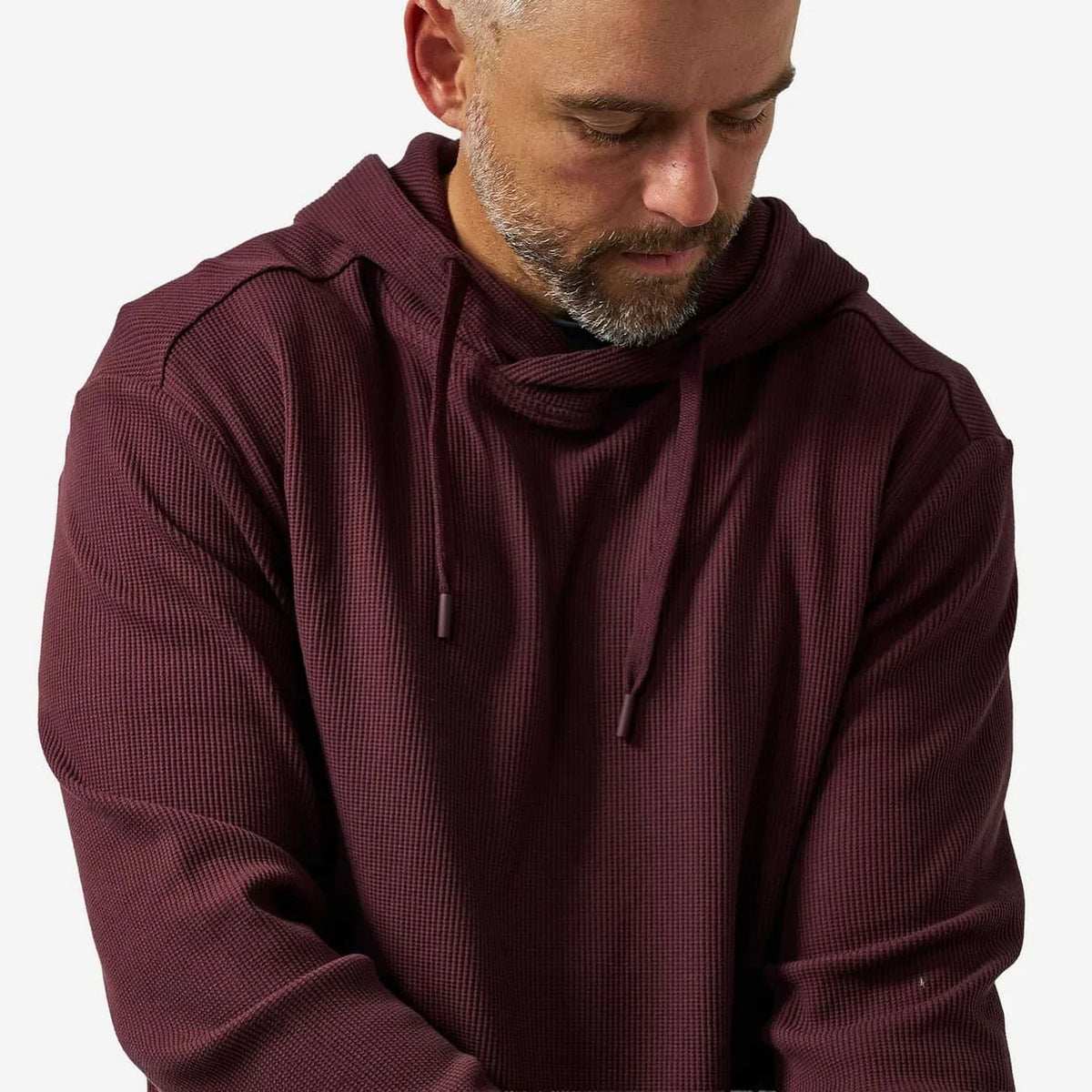 Maroon BurleboThermal Hoodie Tx TH-MAR