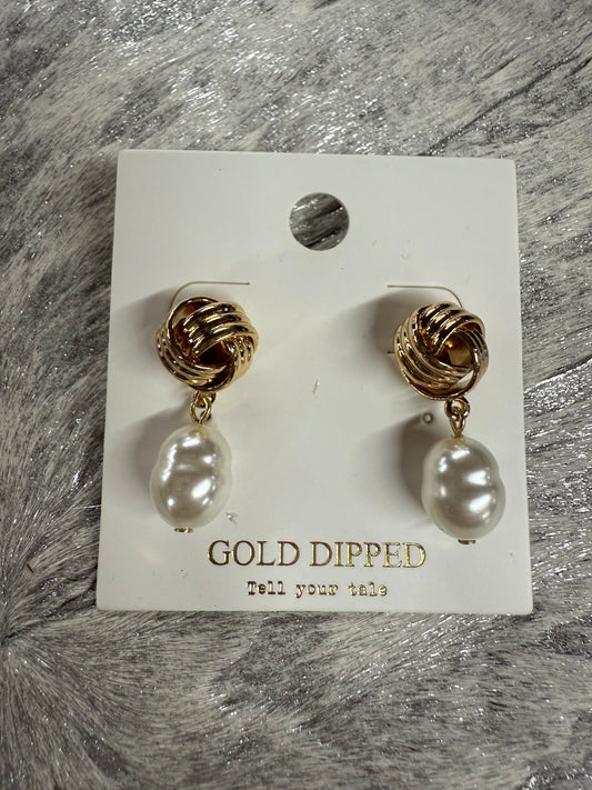 Knotted Pearl Earrings