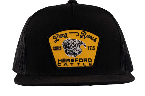 LAZY J RANCH BLACK GOLD HOT SHOT CLASSIC FIVE PANEL TRUCKER HAT