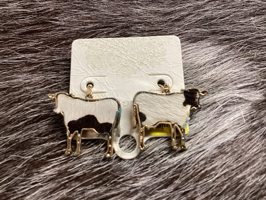 Cow print earrings