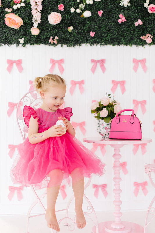 Hot Pink Shimmer Tutu Dress: Mila