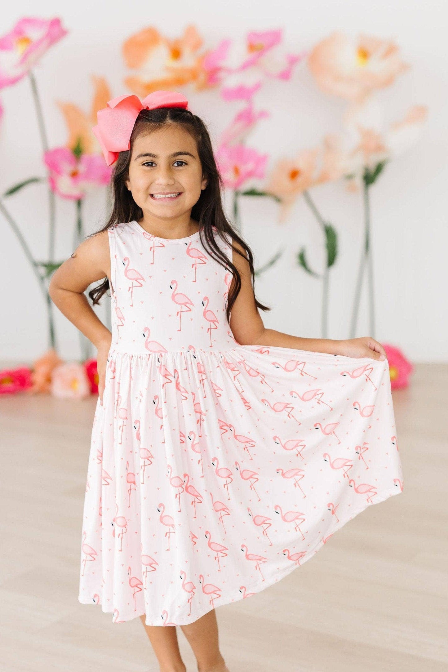 Pink Paradise Tank Twirl Dress: Mila