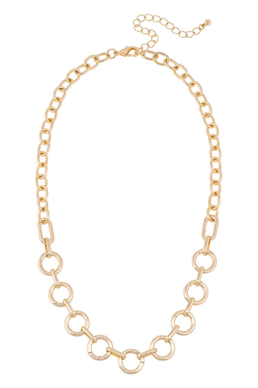 Juliette Charm Collector Necklace Base in Shiny Gold Canvas