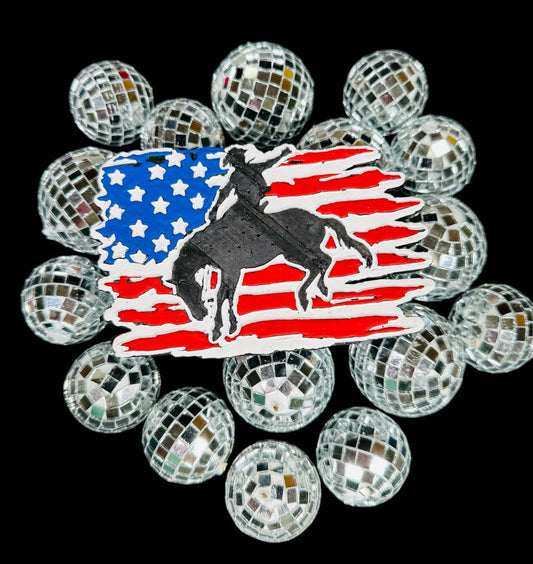 Western Tattered Flag Car Freshie : Bump N Grind