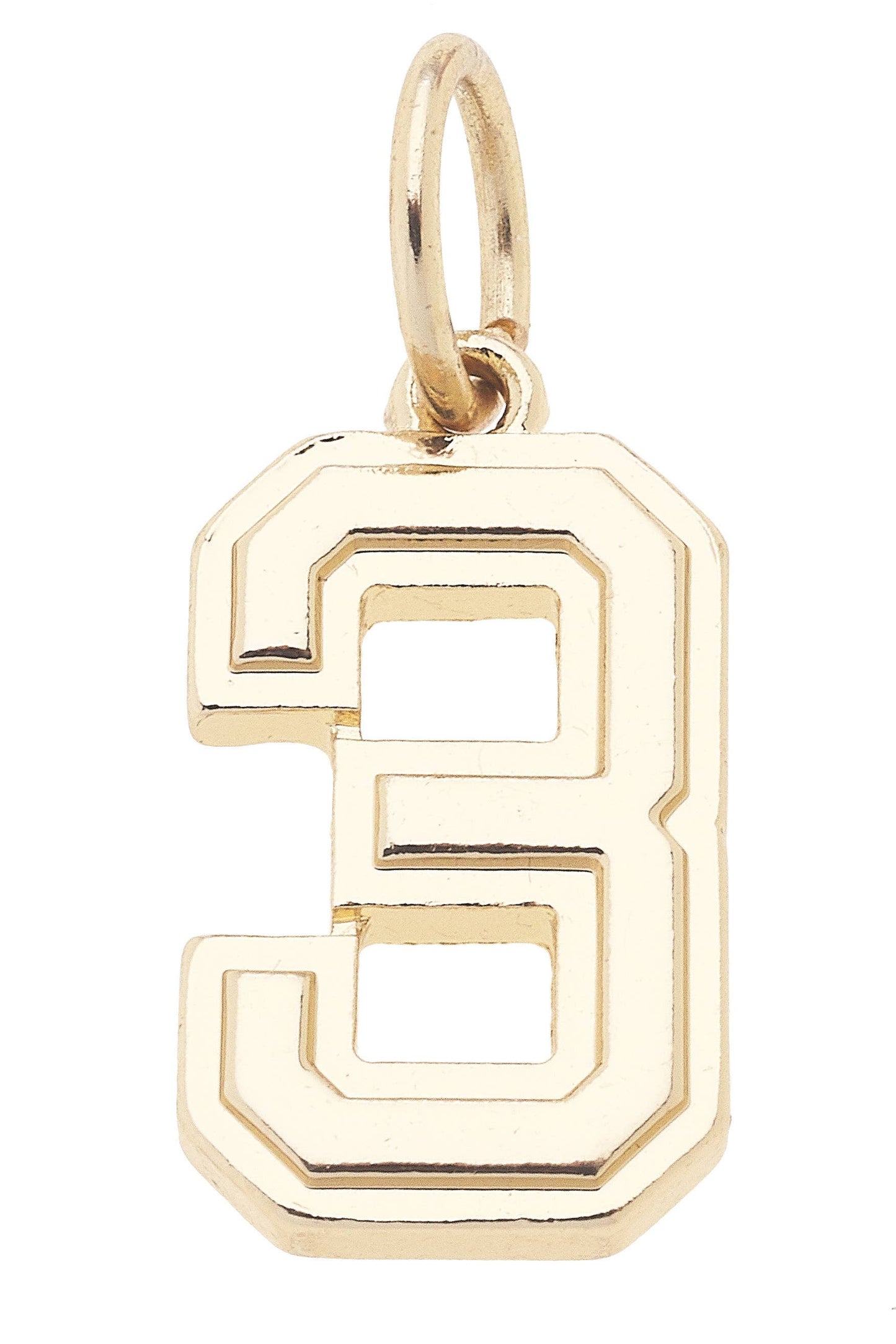Number Charm in Shiny Gold: 8