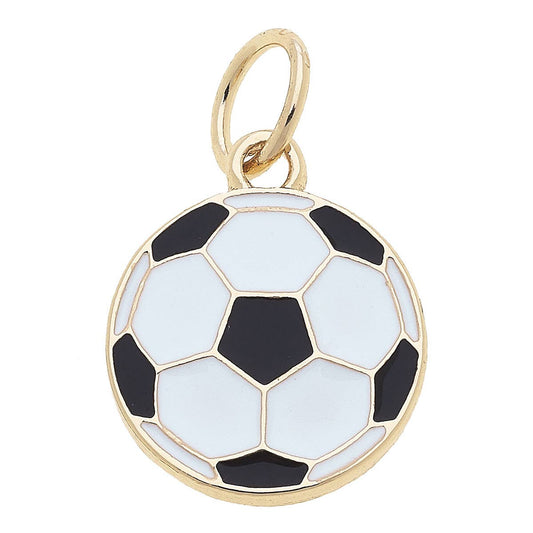 Soccer Ball Enamel Charm Canvas