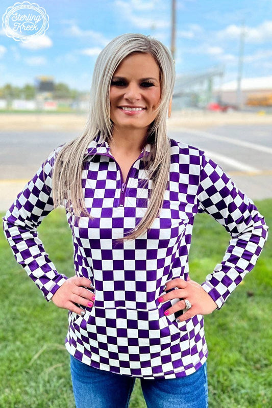 Pep Rally Pullover - Purple: S