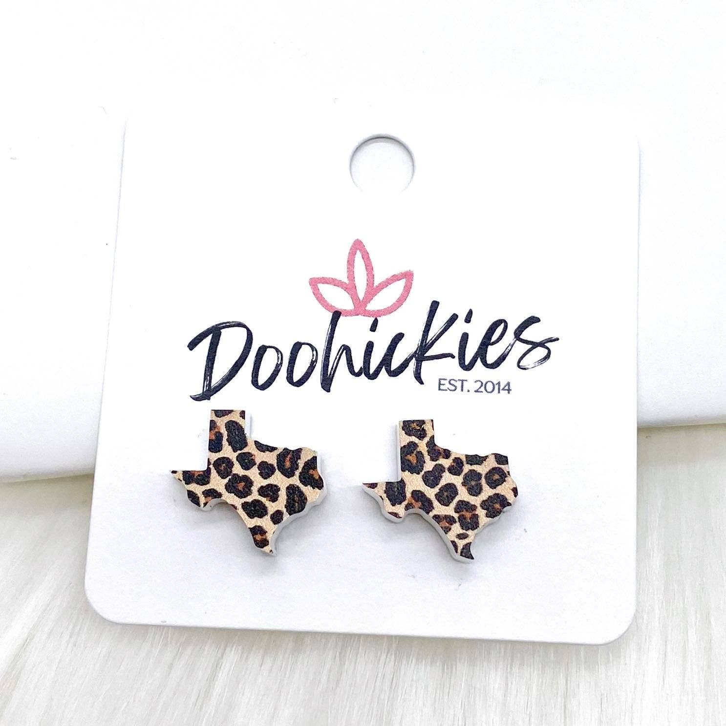 Texas Stud Earrings: Leopard Doohickie