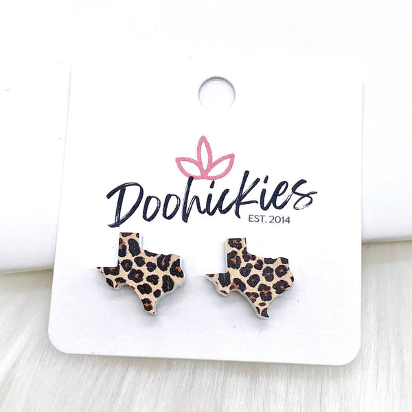 Texas Stud Earrings: Leopard Doohickie