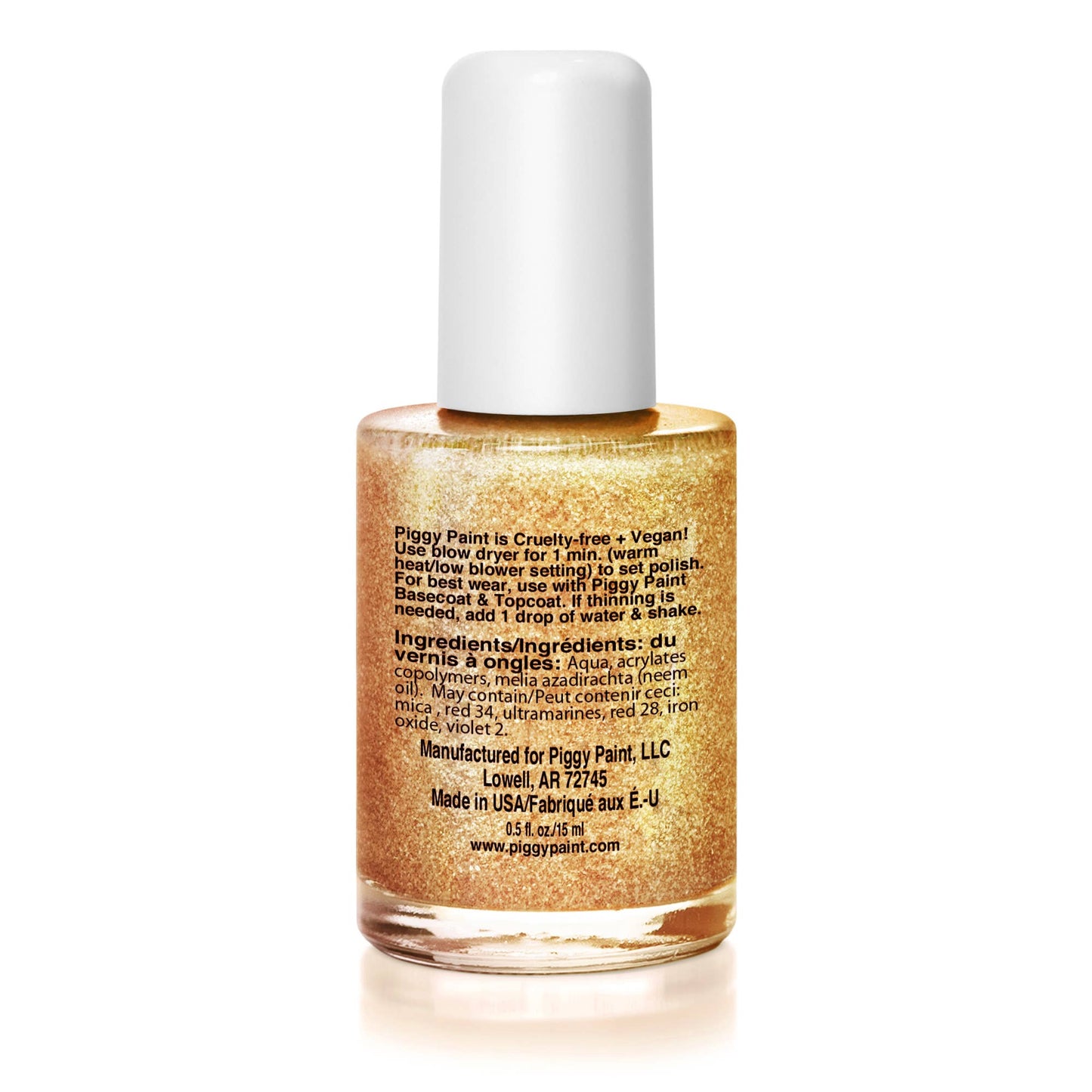 Heart of Gold Non-Toxic Kids Nail Polish Piggy