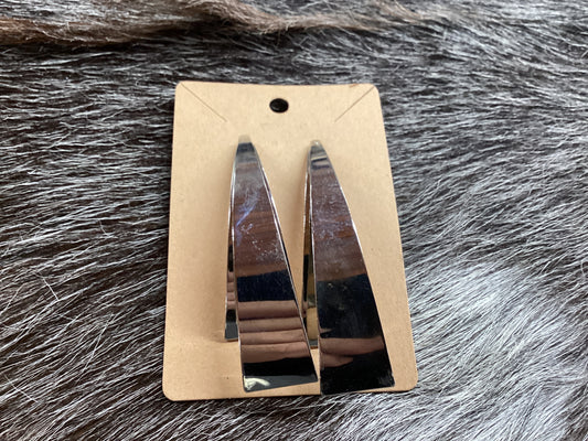 Double silver earrings