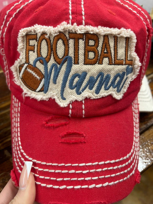 FOOTBALL MAMA WASHED VINTAGE HAT