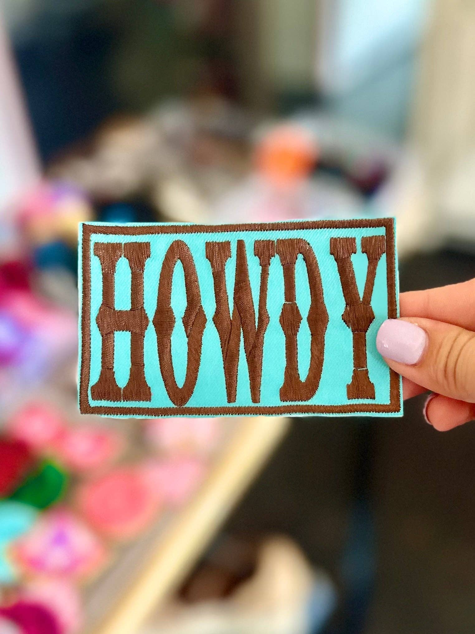 HOWDY Iron on Trucker Hat Patch