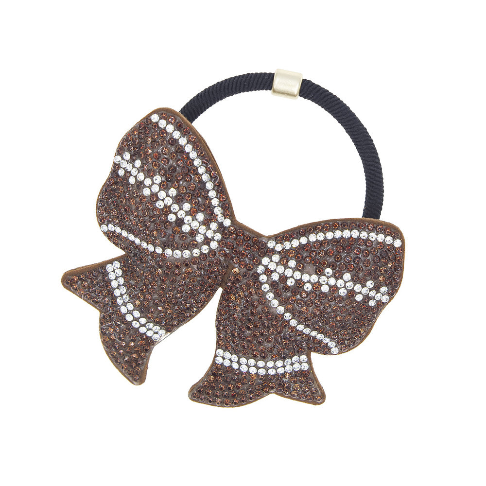 Rhinestone Sports Bow Hair Tie