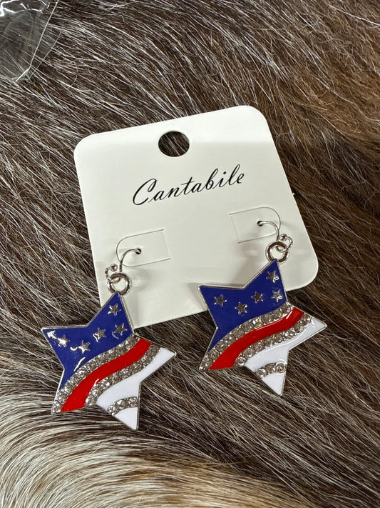 Stars and Stripes Earrings Cantabile