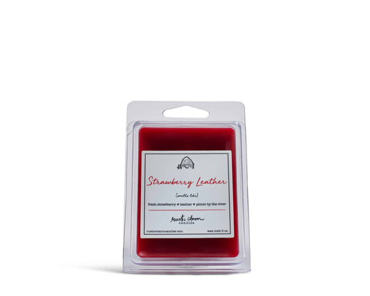 Strawberry Leather Wax Melt Rustic Charm