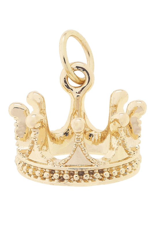 Crown Charm in Shiny Gold Canvas
