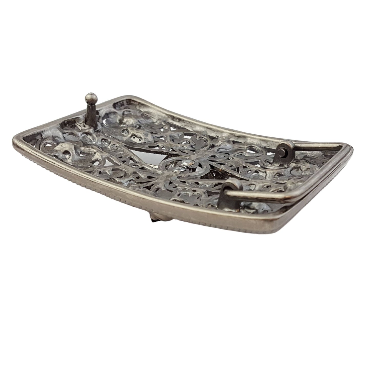 Buckle: Western Crystal flower belt buckle Axesoria