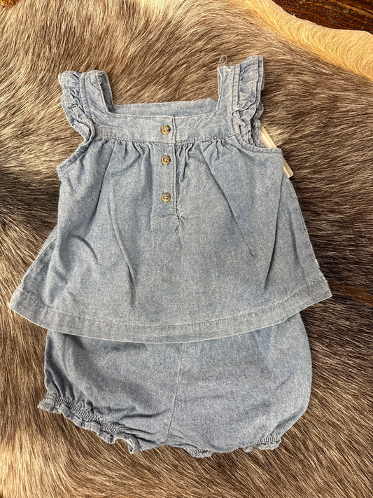 2 Piece Denim Shorts Set Carters