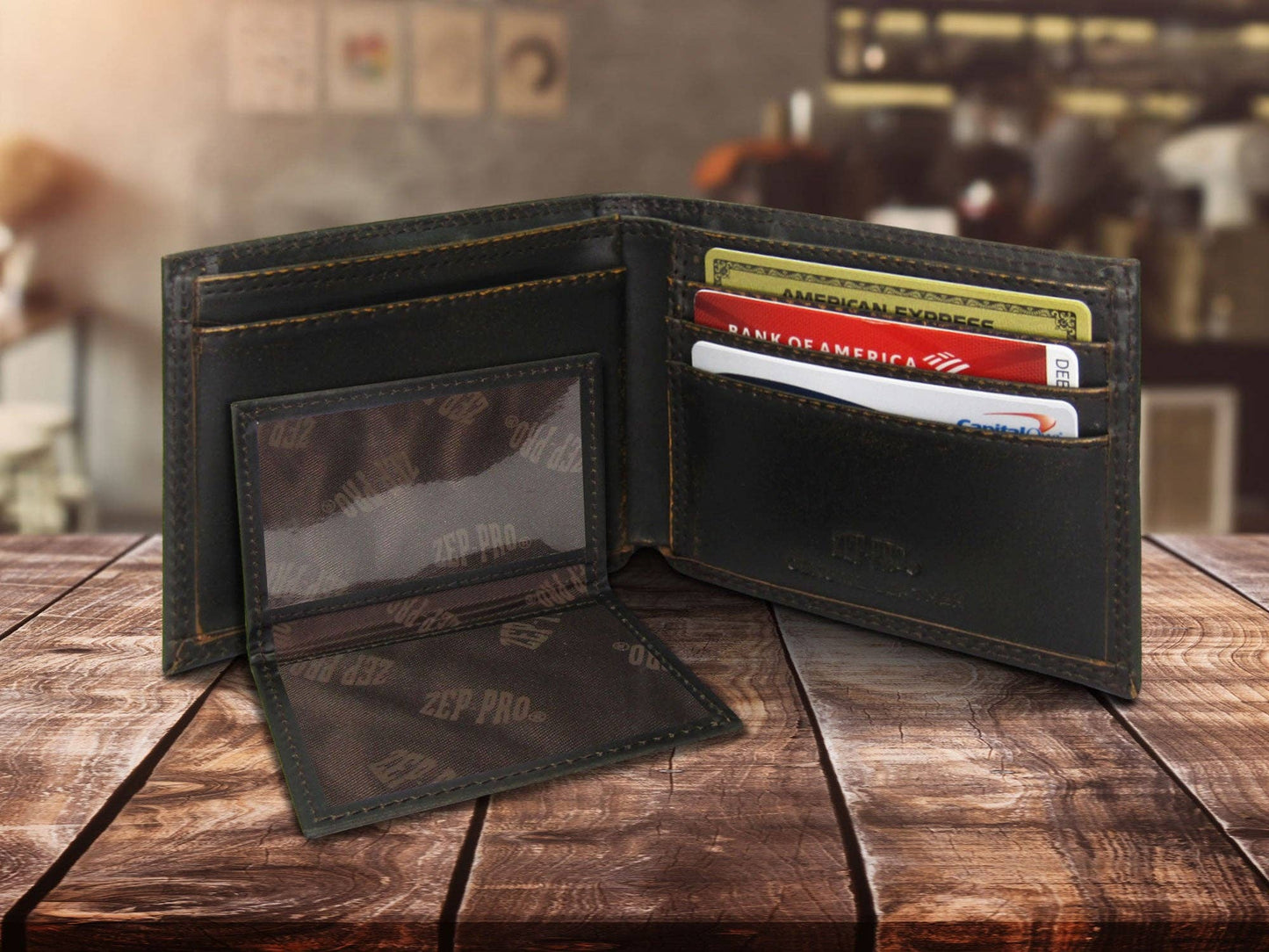 Texas Longhorns Zep Burnished Leather Bifold Wallet