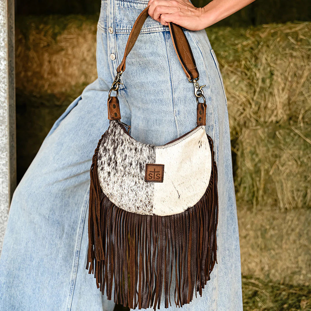 Cowhide Nellie Fringe Shoulder Bag STS30603 STS Ranchwear