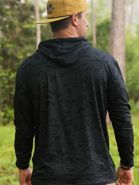 Performance Hoodie - Black Camo Burlebo