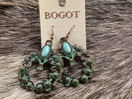 Patina/Turquoise squash earrings
