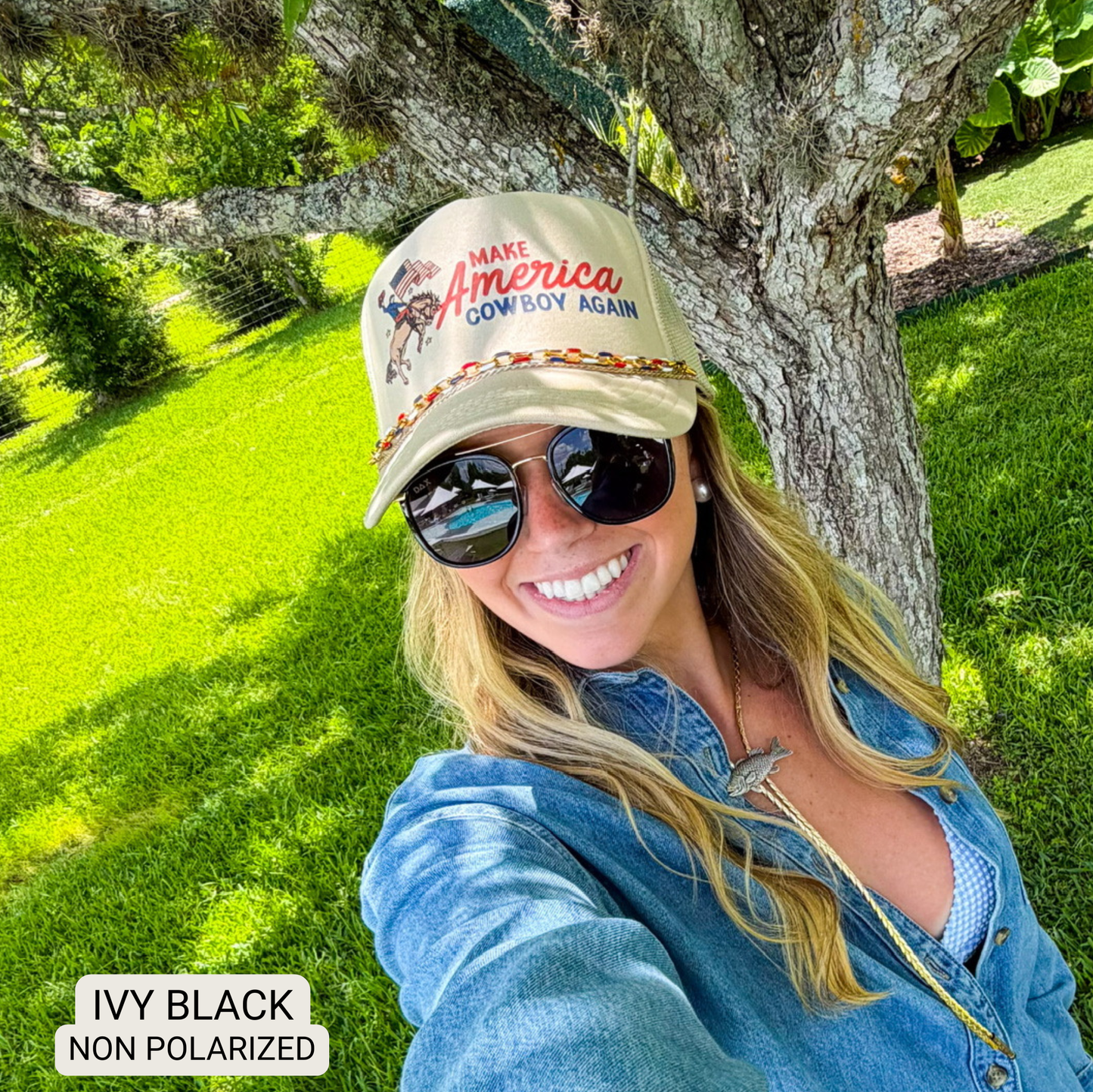 Ivy - Women's Oversized Square Sunglasses: MARBLE Fl Dax