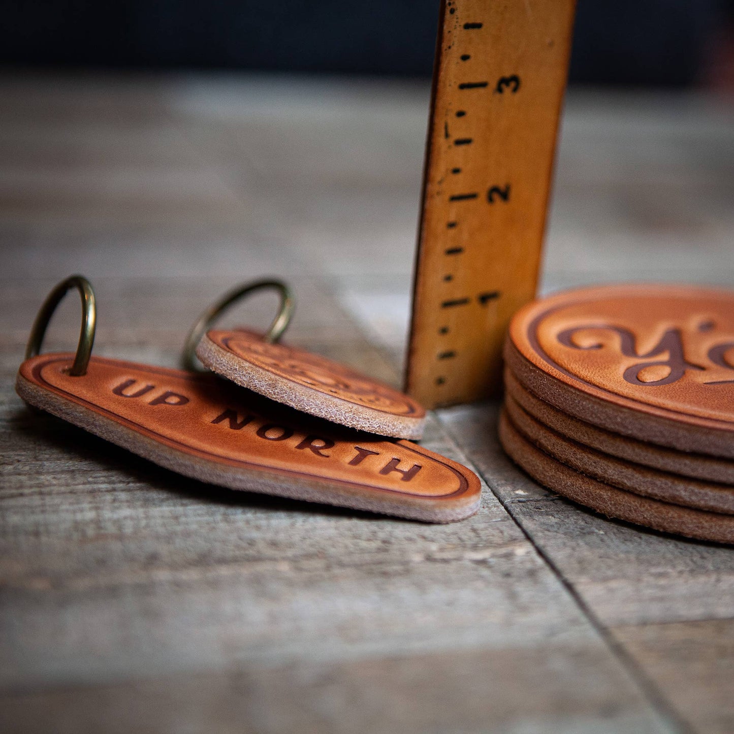 Home Sweet Home Leather Coaster Sugarhouse