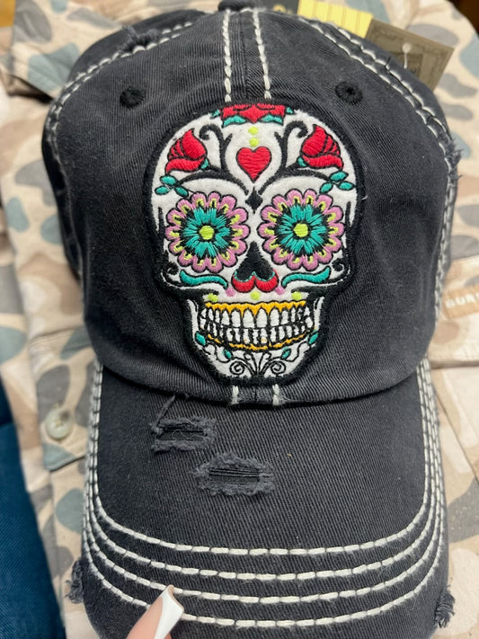 FIESTA SKULL WASHED VINTAGE HAT