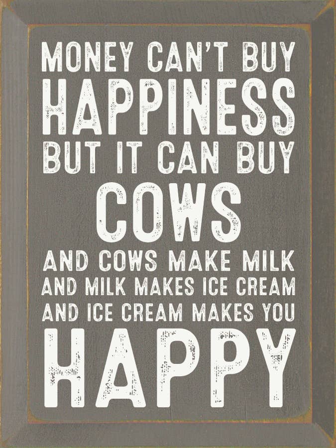 Money can't buy happiness but it can buy cows…: Old Cottage White