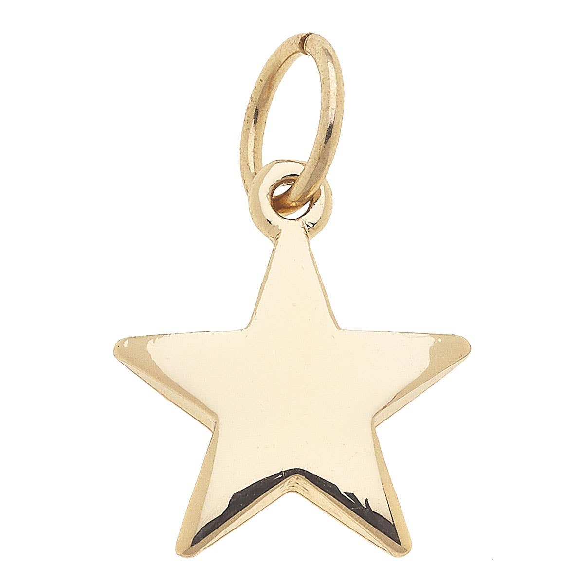 Puffy Star Charm in Shiny Gold Canvas