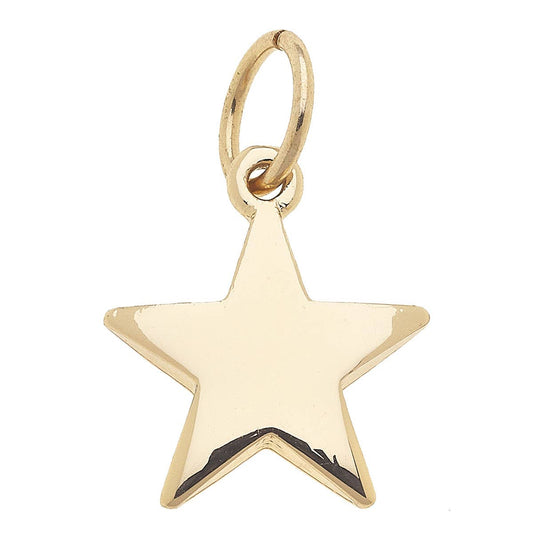 Puffy Star Charm in Shiny Gold Canvas