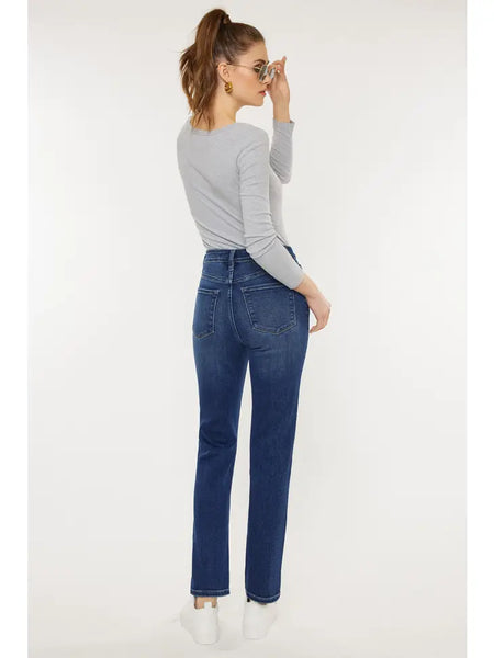 Kancan- High rise slim straight jeans