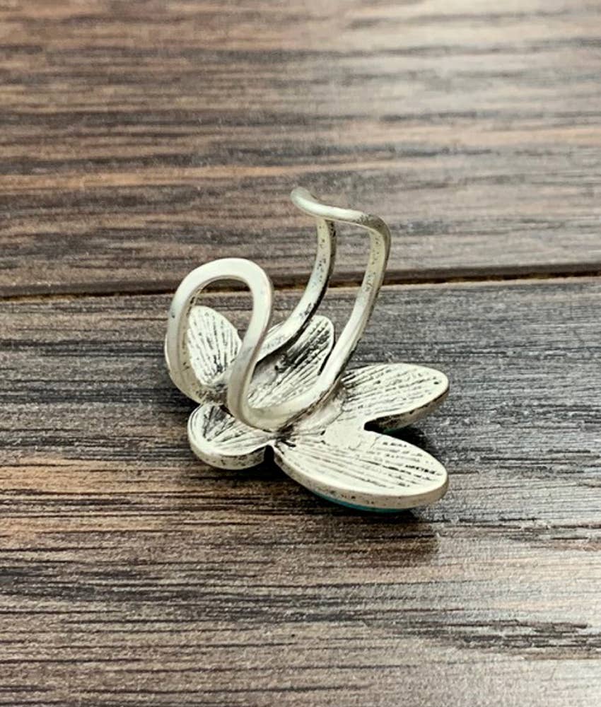 750393, Turquoise Adjustable Ring