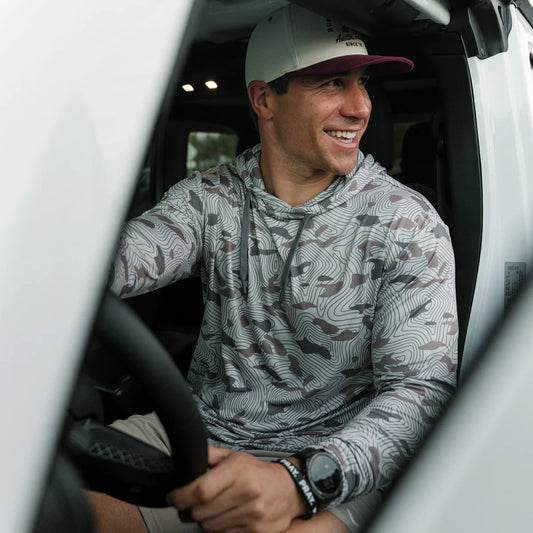 Topo Desert Camo Performance Hoodie With UPF 50 Sun Protection Burlebo Tx/ Fl