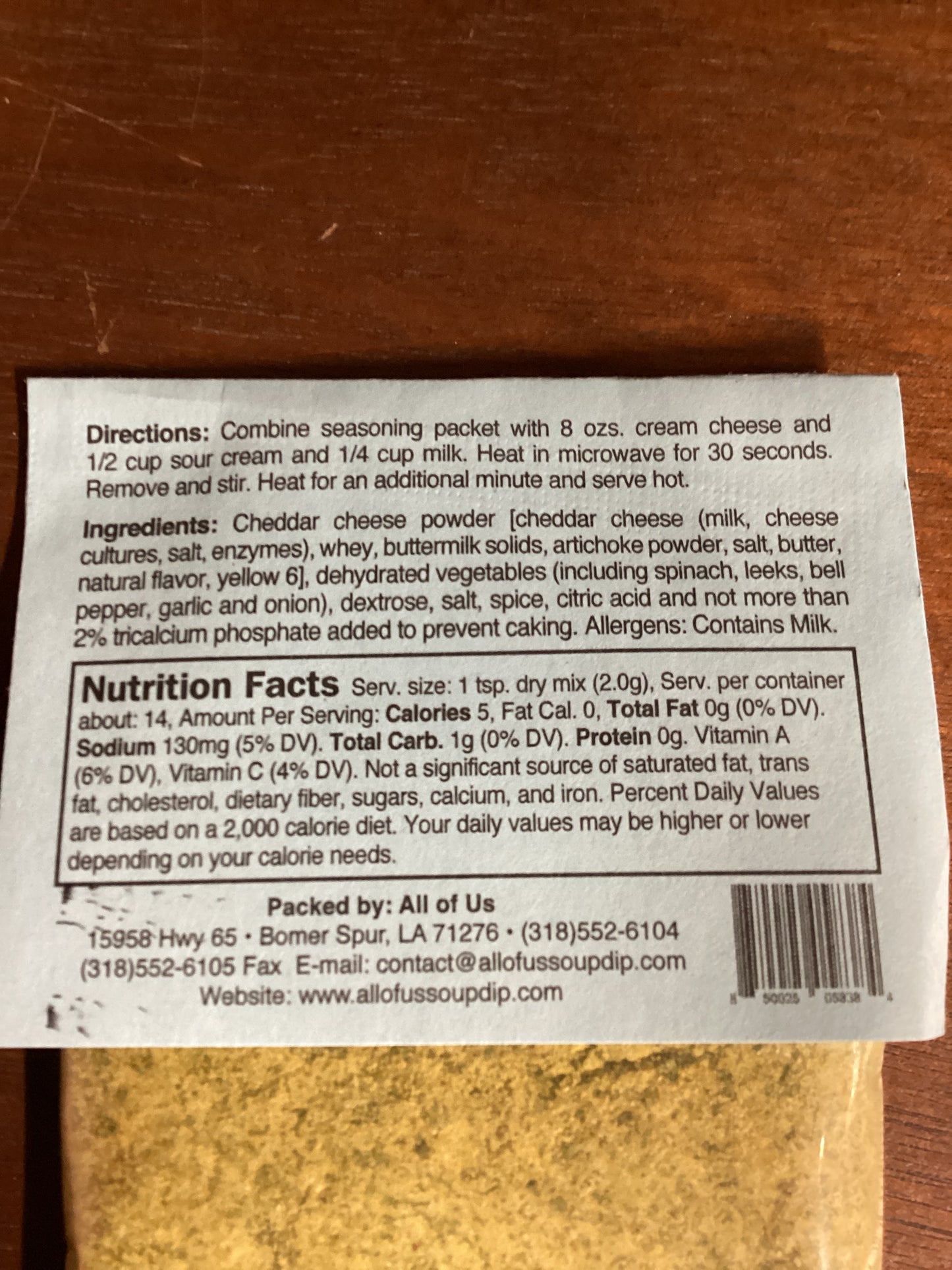 Mk Spinach and Artichoke Dip Mix