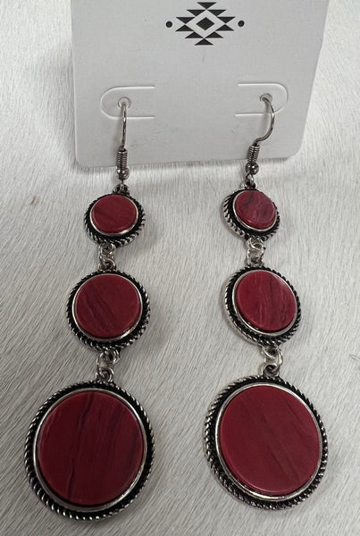 Circle Trio Tiered Western Earring Ace