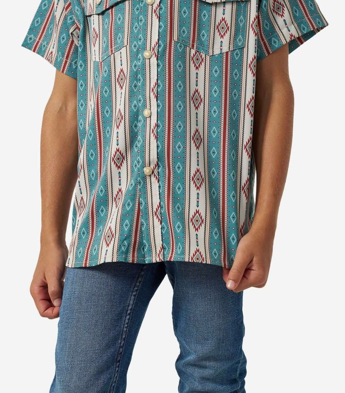 The Abbott Youth Performance Western Shirt Pearl Snap Tx/Fl Y-PWS-ABBT