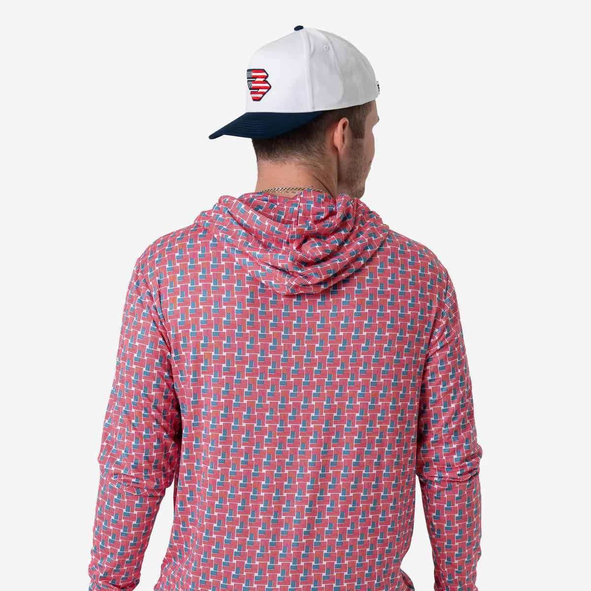 American Flag Performance Hoodie Burlebo UPF 50 Protection Tx/ FL