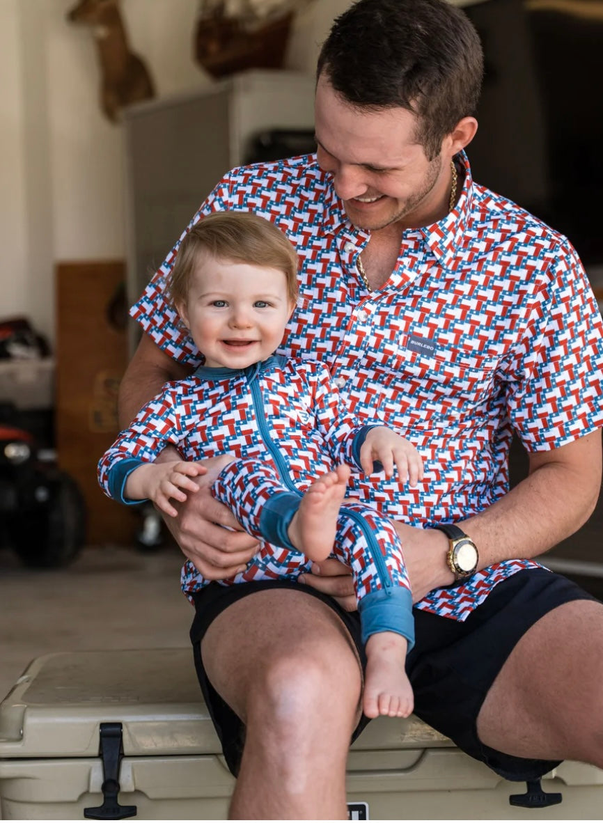 Texas Flags Baby Zip Up Burlebo