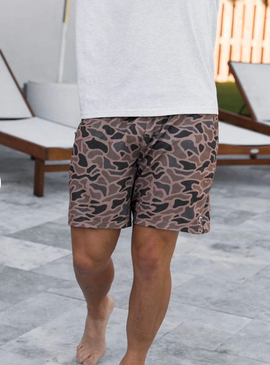 Gauge Camo Athletic Shorts Burlebo 7”