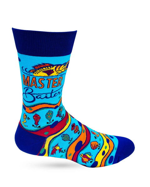 Master Baiter Men's Novelty Crew Socks- Fabdaz