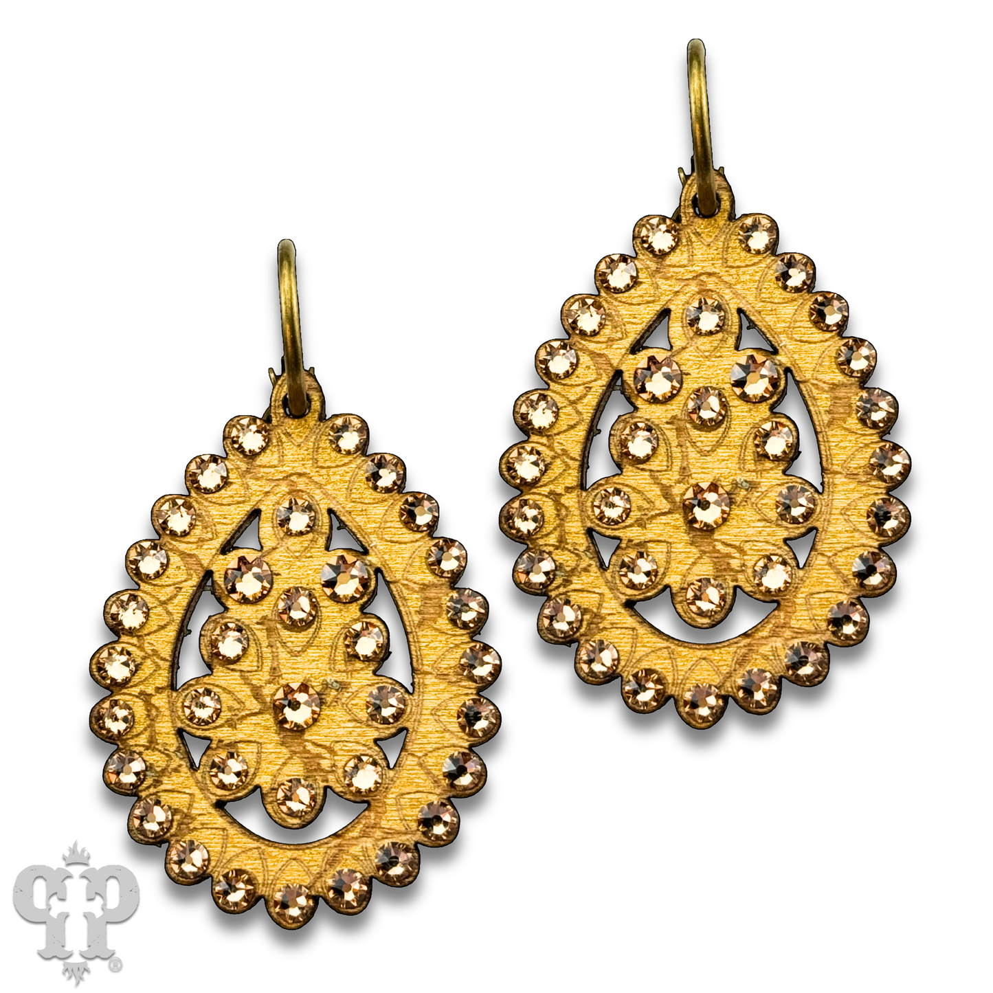 Santa Fe teardrop earring, small size: Light Colorado Or Pearl White PP