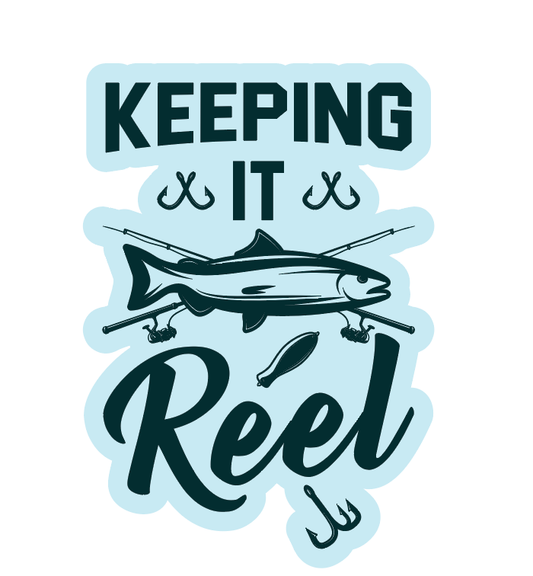 Keeping It Reel Fishing Sticker Barrel down south