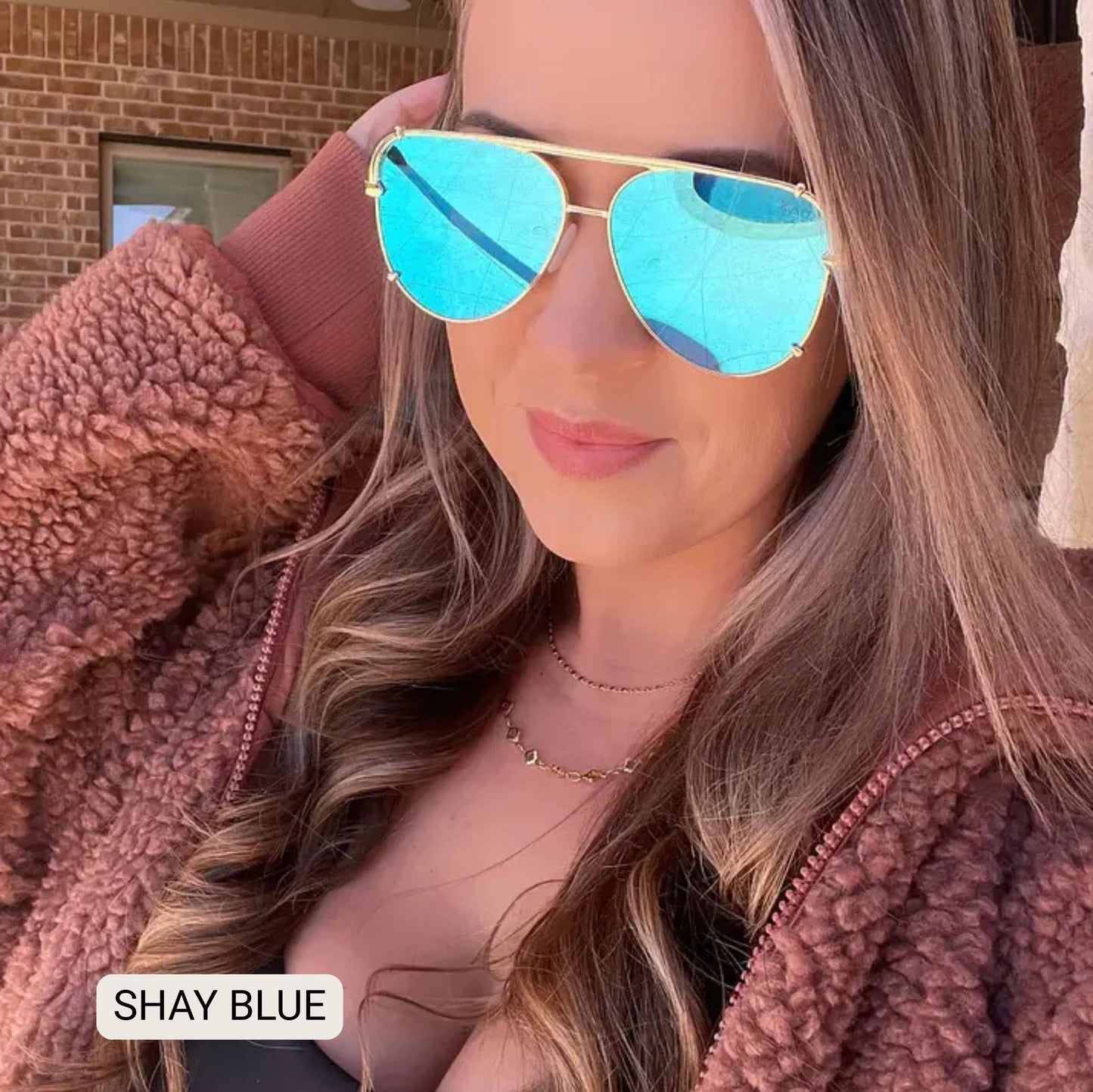 SHAY - Women's Polarized Large Hair Friendly Aviator: Gold Fl Dax