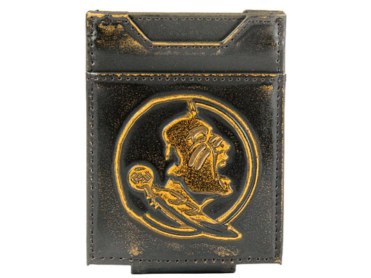 Florida State Seminoles Zep Burnished Leather Magnetic Front Pocket Wallet